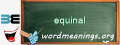 WordMeaning blackboard for equinal